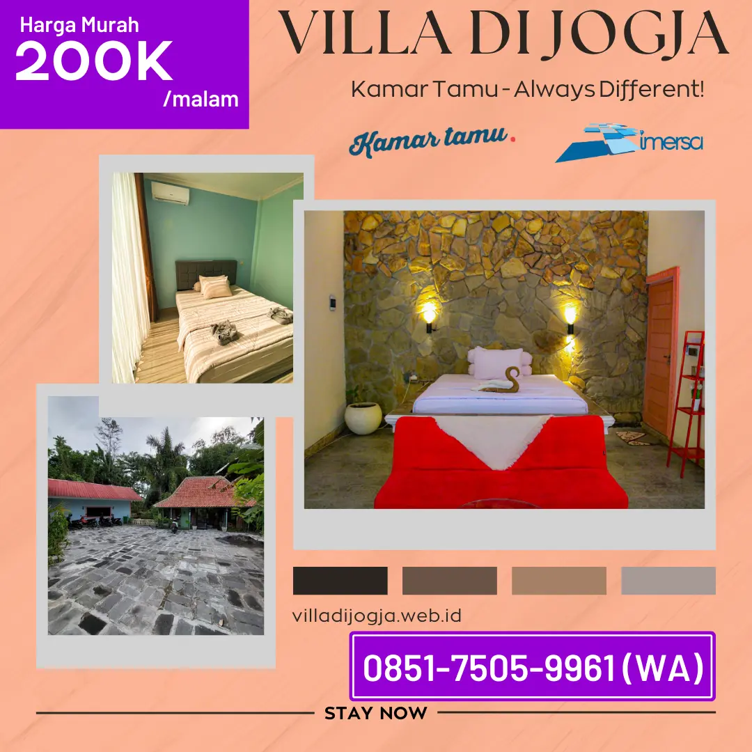 Villa di Sewon Bantul, Penginapan di Sewon Bantul, Villa 8 Kamar di Jogja, Villa di Bantul Jogja, Villa di Bantul Yogyakarta, Penginapan Murah di Sewon Bantul, Homestay di Sewon Bantul
