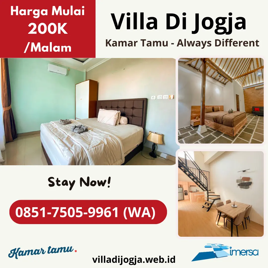 Villa Hits Jogja, Villa Instagramable di Jogja, Villa di Jogja Untuk 70 Orang, Villa di Jogja View Pantai, Villa Murah di Jogja Ada Kolam Renang, Villa 8 Kamar di Jogja, Villa Jogja Estetik, Villa di Jogja Murah dan Bagus