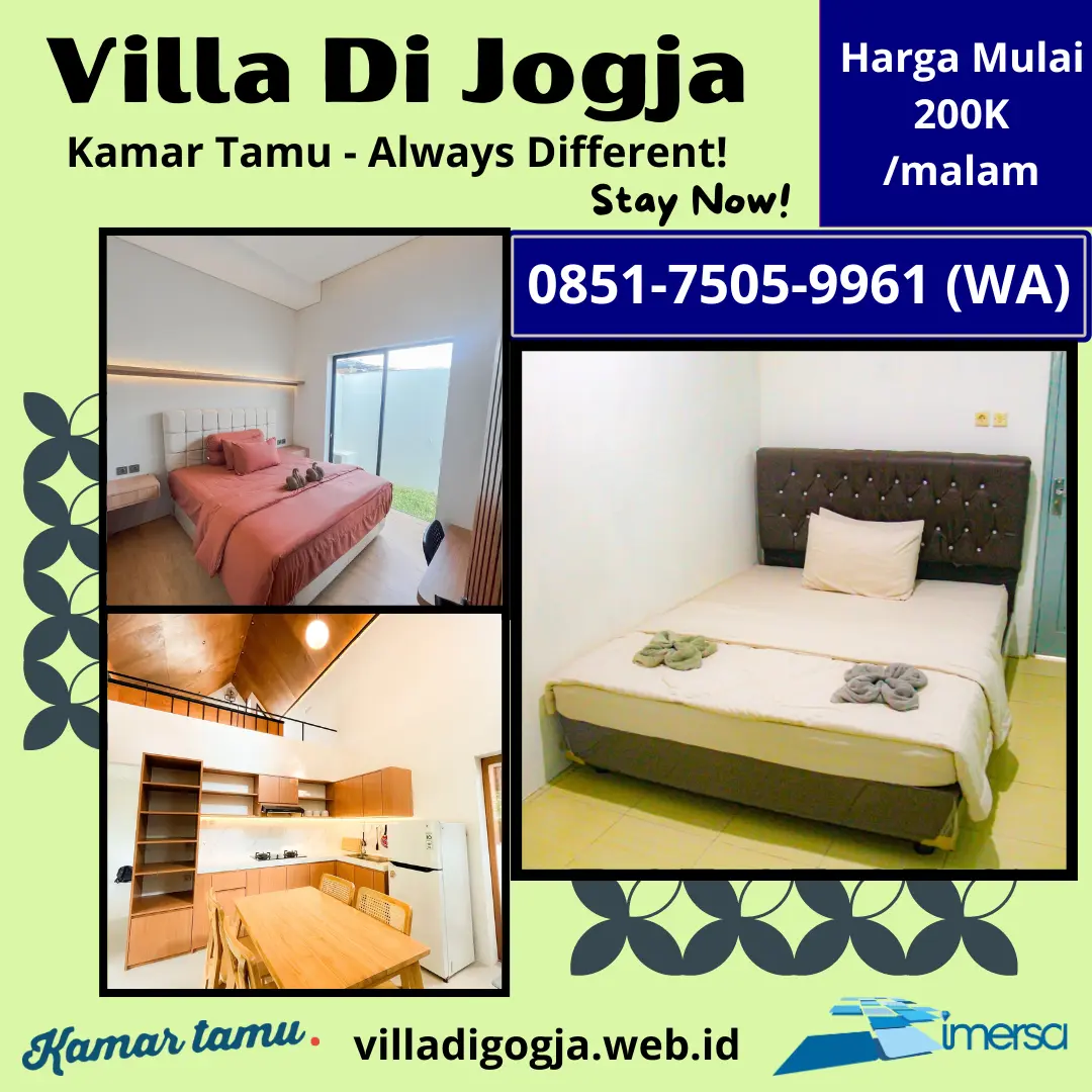 Villa Jetis Yogyakarta, Hotel di Jetis Yogyakarta, Villa di Yogyakarta Murah, Hotel Villa Jogja, Villa di Daerah Jogja, Villa di Jogja, Villa Hits Jogja, Villa di Jogja View Pantai, Villa Aesthetic di Jogja