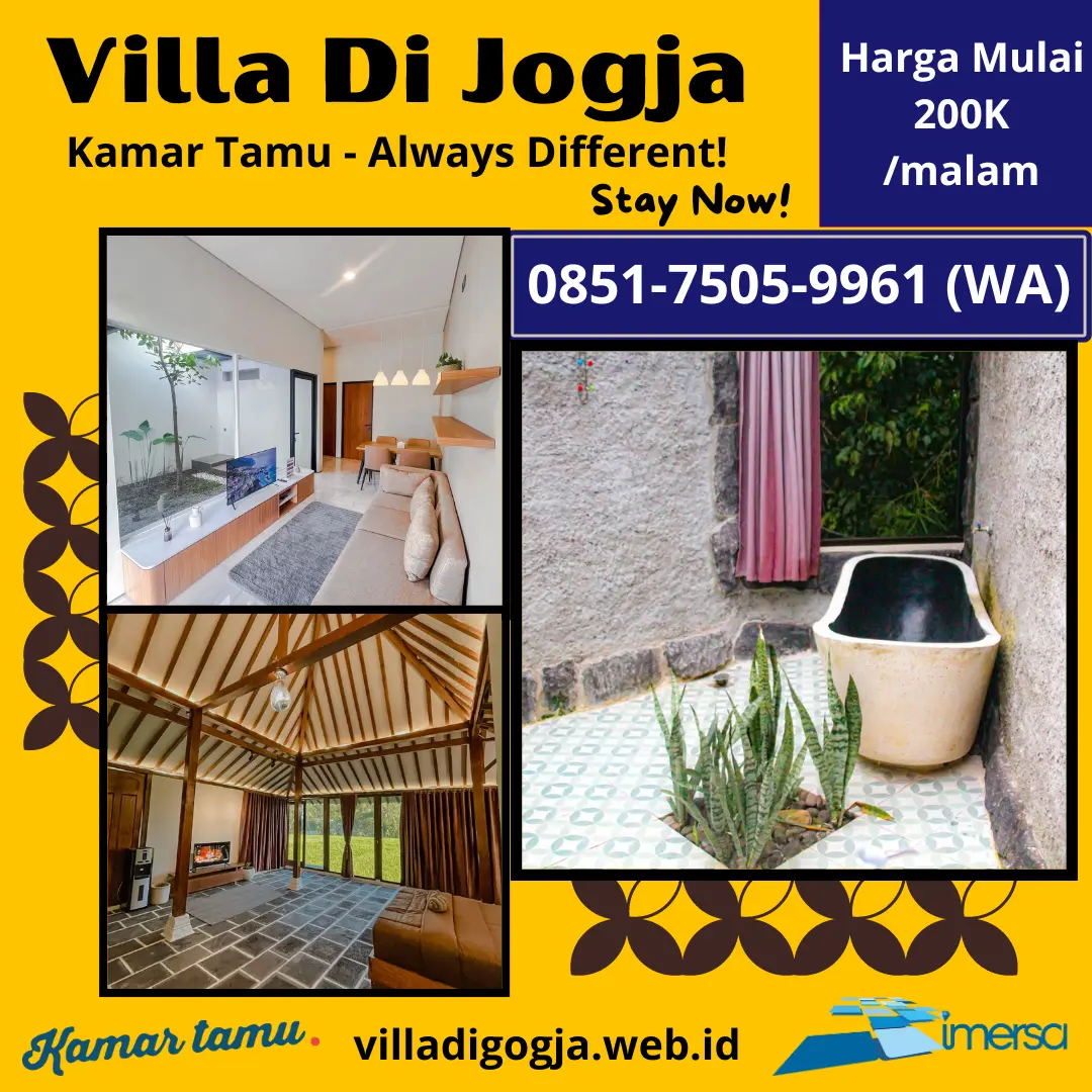 Villa Jogja 2 Kamar, Villa Jogja 40 Orang, Villa Jogja 7 Kamar, Villa Jogja 6 Kamar, Villa Jogja 15 Orang, Villa Jogja 5 Kamar, Villa 8 Kamar di Jogja, Villa Jogja 5 Kamar, Villa Jogja 4 Kamar, Villa Jogja 2 Kamar
