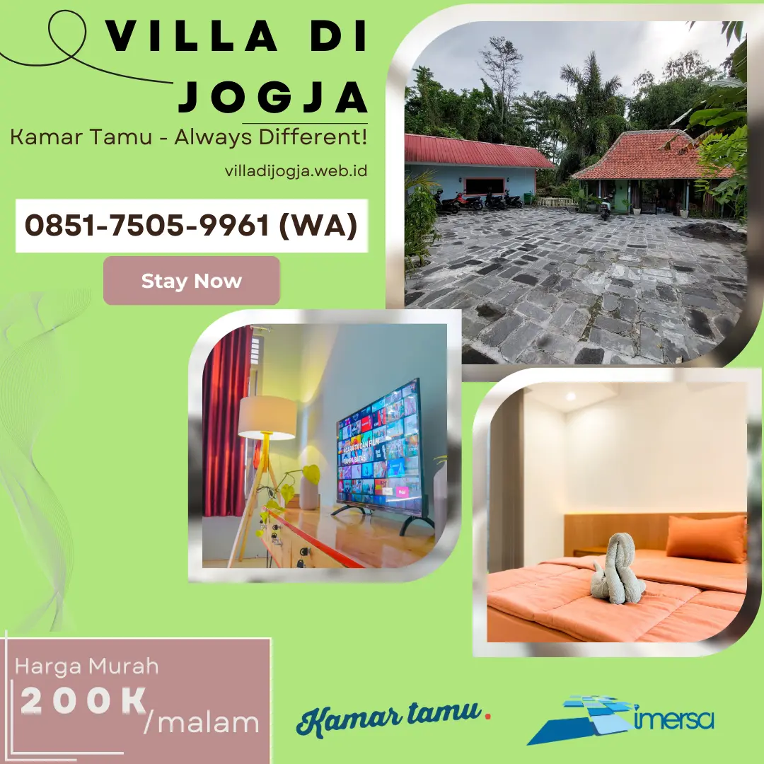 Villa Jogja 3 Kamar, Villa Jogja 10 Orang, Villa di Jogja Untuk 8 Orang, Villa Jogja 20 Orang, Villa Jogja 30 Orang, Villa Jogja 15 Orang, Villa Jogja 6 Kamar, Villa Jogja 8 Kamar, Villa Jogja 5 Kamar, Villa Jogja 4 Kamar