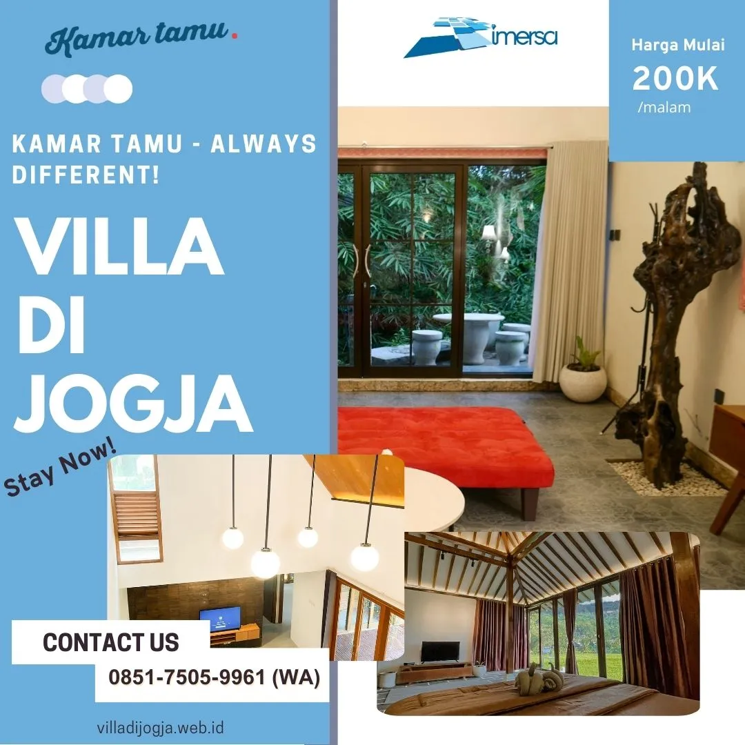 Villa Jogja 4 Kamar, Villa Jogja 15 Orang, Villa Jogja 6 Kamar, Villa Jogja 50 Orang, Villa Jogja 40 Orang, Villa Jogja 4 Kamar, Villa Jogja 8 Kamar, Villa Jogja 20 Orang, Villa Jogja 3 Kamar, Villa Jogja 10 Orang